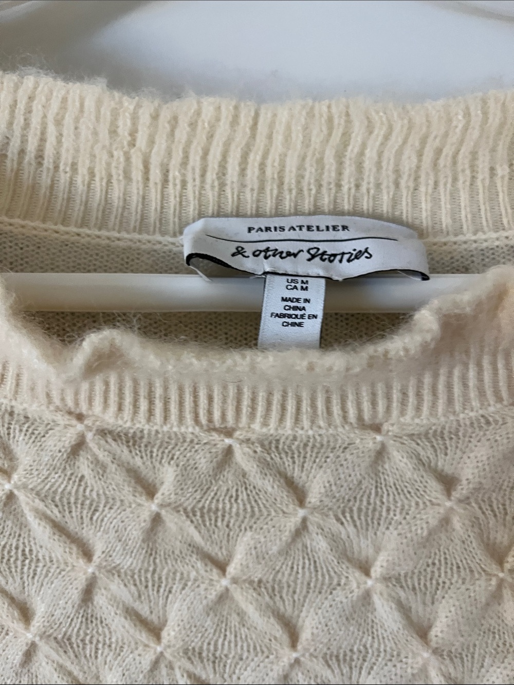 Cream Ruffle Sweater - Picture 3 of 4